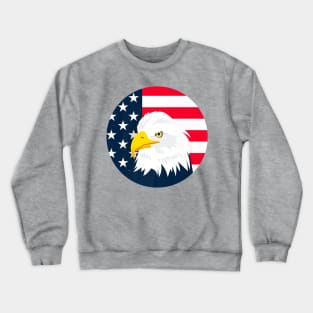 Patriot American Flag Freedom Eagle 4th Of July Crewneck Sweatshirt